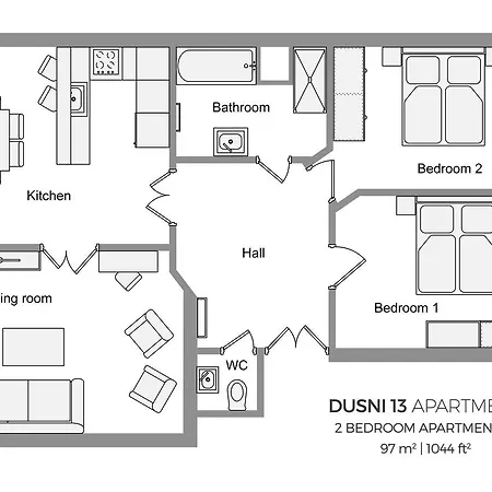 Spacious And Bright Dusni 13 Apartment *